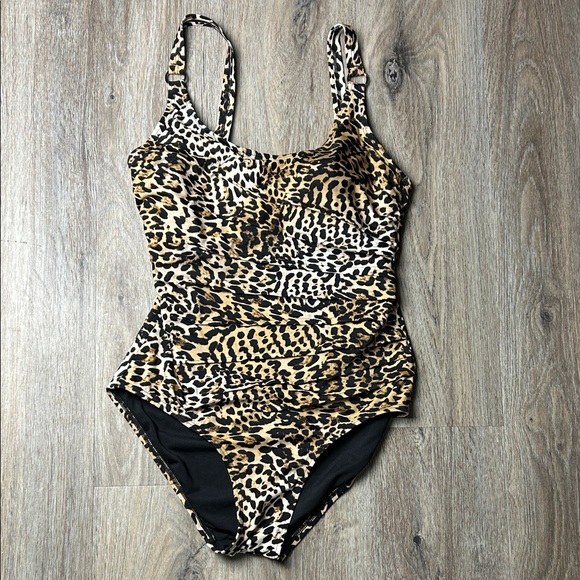 Calvin Klein Other - Calvin Klein Leopard Print One Piece Swimsuit Size 12